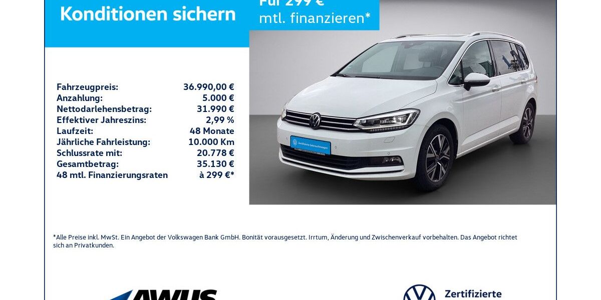 VW Touran 24.300 km 36.990 &euro; Schwerin 19057