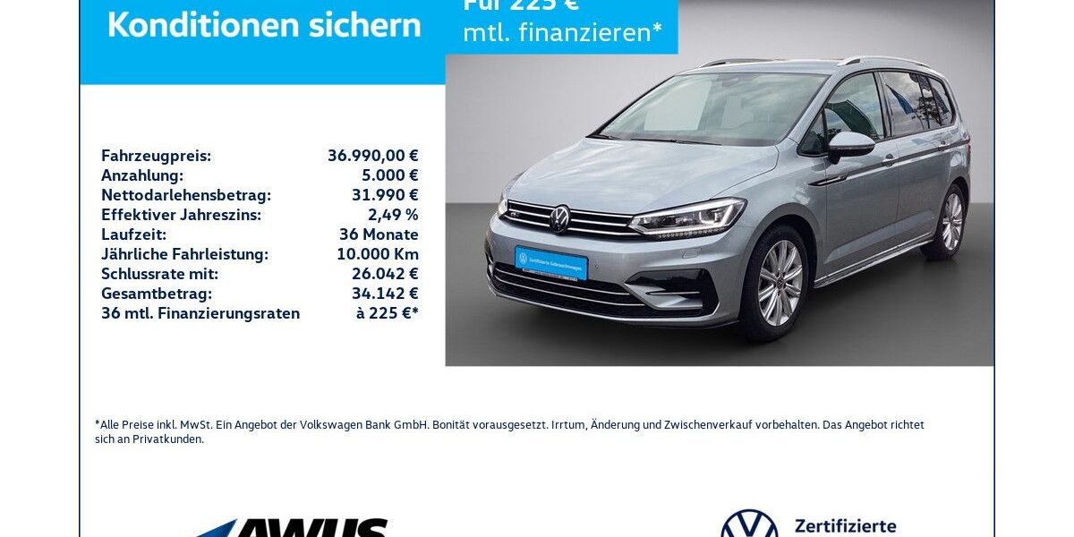 VW Touran 25.700 km 36.990 &euro; Schwerin 19057