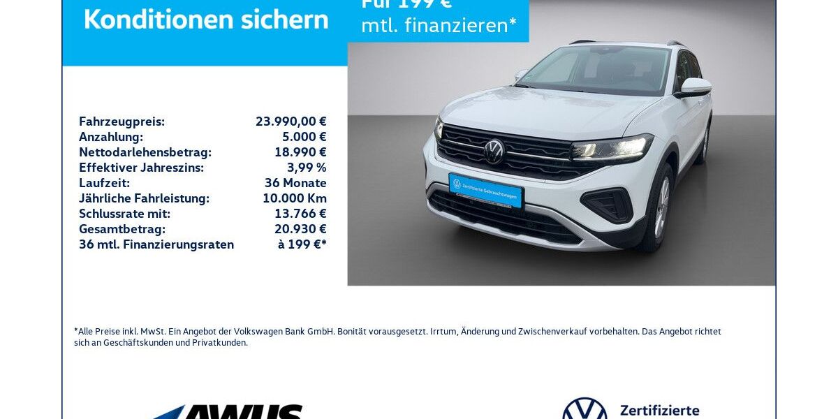 VW T-Cross 11.065 km 23.990 &euro; Schwerin 19057