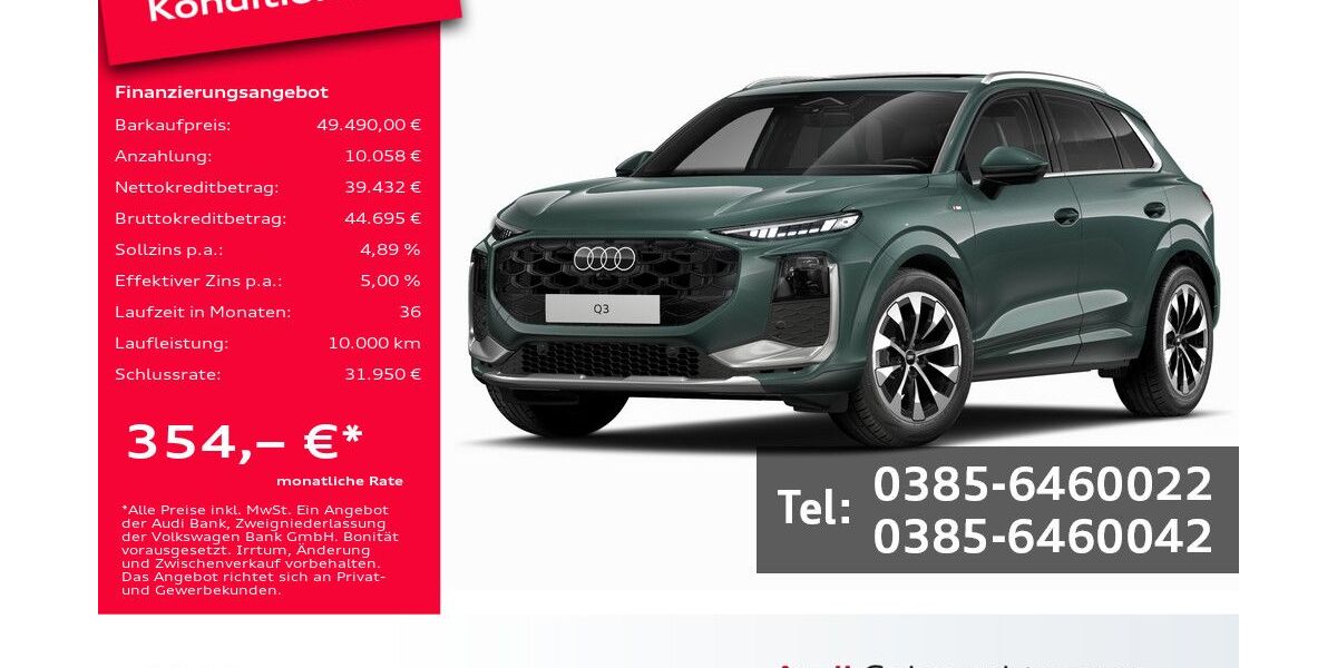 Audi Q3 8.000 km 49.490 &euro; Schwerin 19061