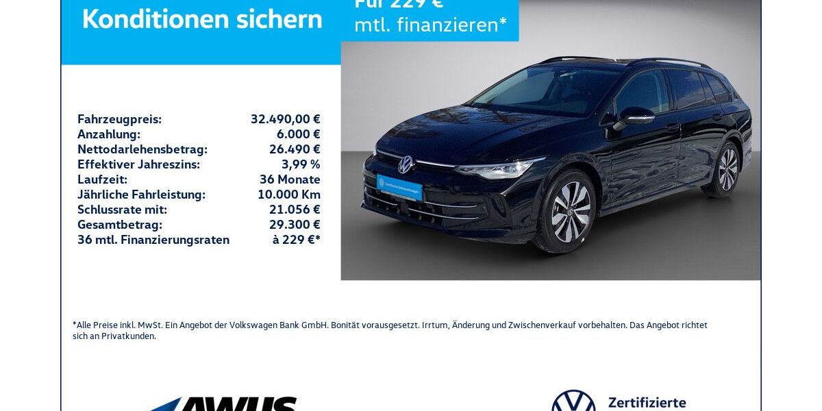 VW Golf 22.550 km 32.490 &euro; Schwerin 19057