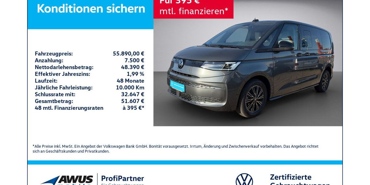 VW T7 Multivan 6.150 km 55.890 &euro; Wismar 23970