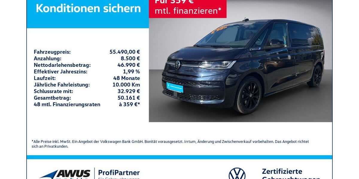 VW T7 Multivan 19.058 km 55.490 &euro; Schwerin 19057