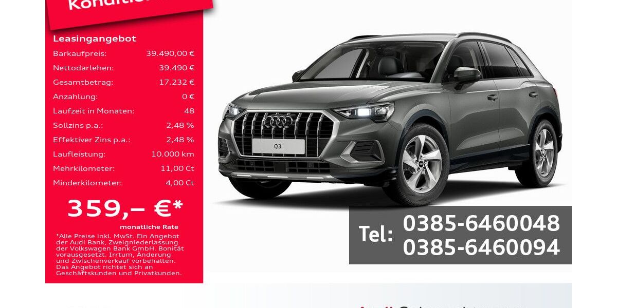Audi Q3 16.900 km 38.990 &euro; Schwerin 19061