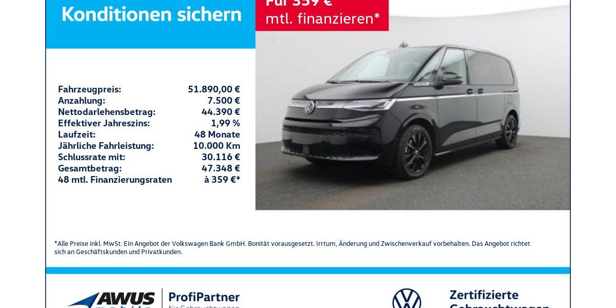 VW T7 Multivan 24.849 km 51.890 &euro; Schwerin 19057